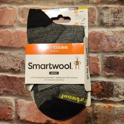 Unisex Merino Smartwool Grey Black Ankle Zero Cushion Socks Unisex Size L