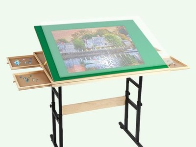 HI - Tavolo Per Puzzle Con 4 Cassetti 76x57x4,5 Cm In Legno