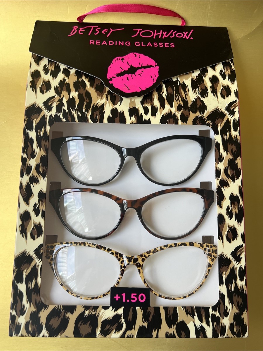 Betsey Johnson Reading Glasses +1.50 Lot | 6 Pairs | 2 Sets of 3 | Cat Eye | New Amazon.com: Betsey Johnson Women main image 2