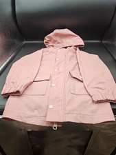 Wonder Nation Children s Rain Jacket With Hood 5T Pink Soft And Light Weight