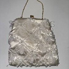 Walborg Cream Pearl Beaded Clutch Vintage