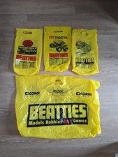 4x Vintage Beatties Plastic Carrier Bags. Tamiya, Corgi, Airfix Toy Model Shop