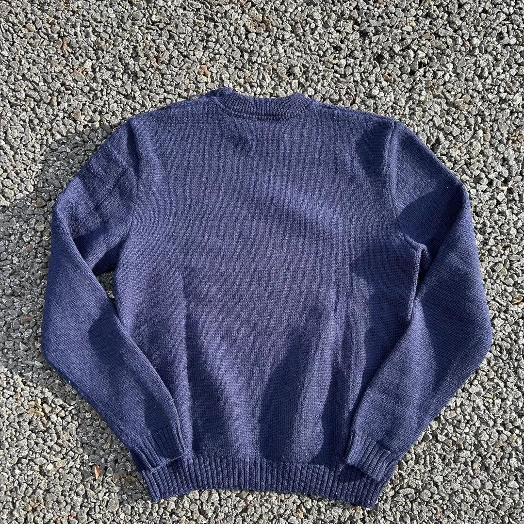 【希少】RRL military wool knit navy stencil RRL RALPH LAUREN Military Wool Knit Navy Stencil Sweater Men's