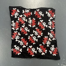 Vintage 90s Pirate  Skull Biker Bandana Measured 16.5x19