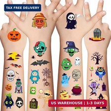Halloween Temporary Tattoos for Kids - 120 Pieces Halloween Trick or Treat Fake