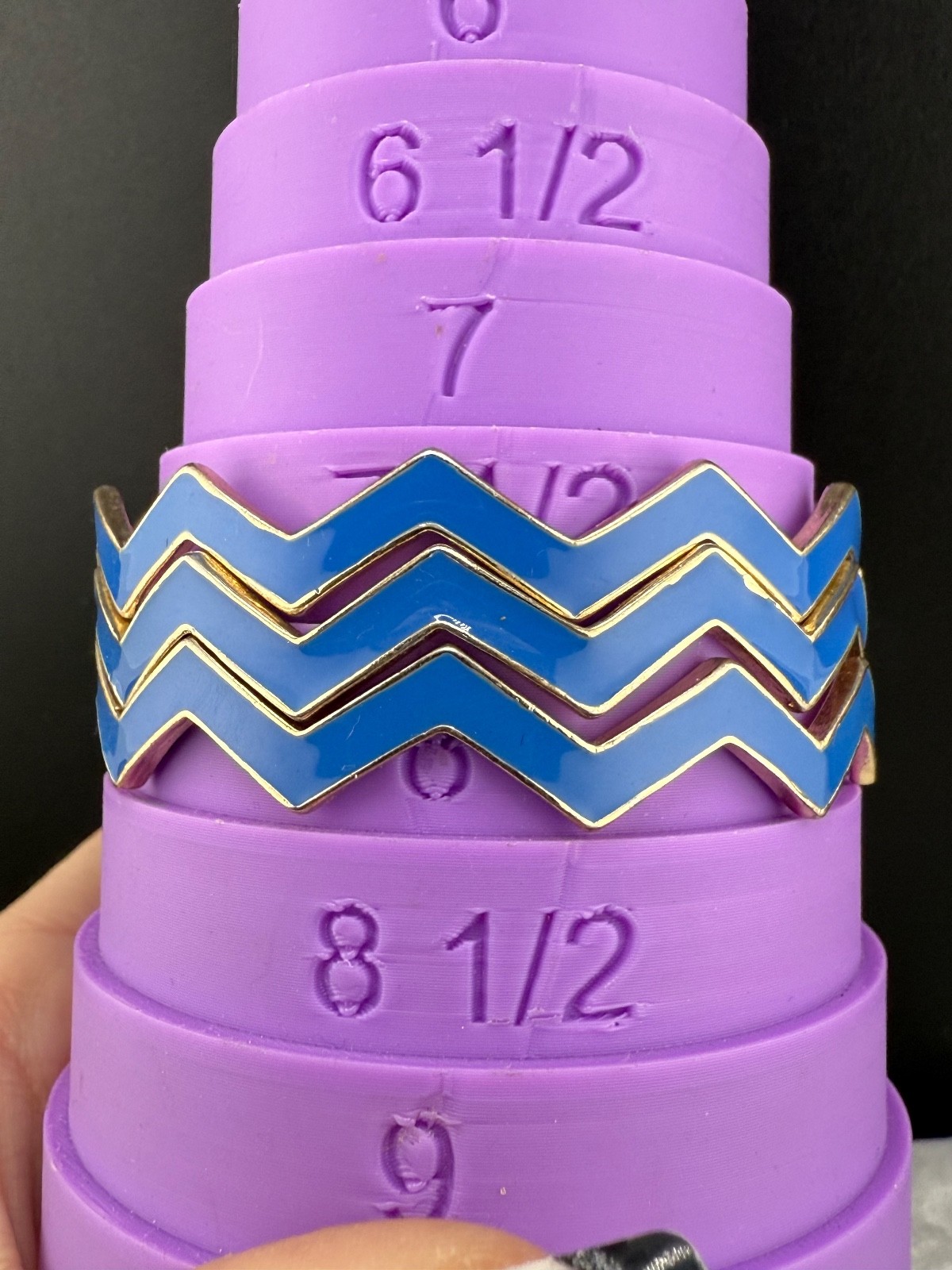 Vintage Stackable Enamel Bangle Set - image 6