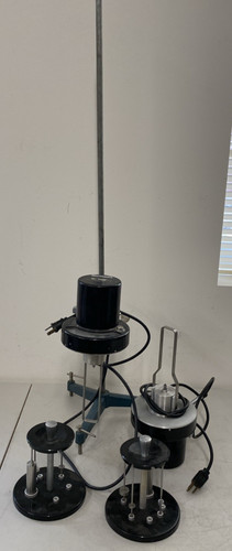 Group Lot Brookfield LVT LVF Dial Viscometer With Spindle Set And Stand
