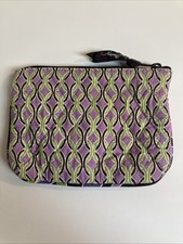 Vera Bradley Small lined Cosmetic Makeup Bag Pouch Purple Punch