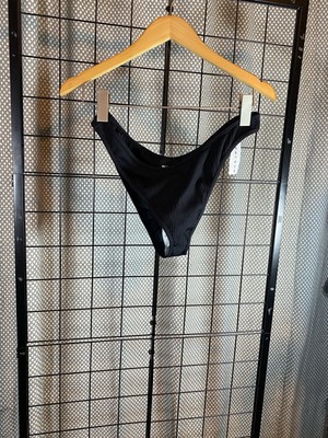 PacSun Swim Eco Black High Cut Bikini Bottom - Size Large Style 0562 NWT