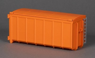 MSM - Mulde 30m3 Container mit orangefarbenem Deckel - 1/50 - MSM5609/02