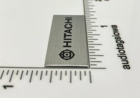 Hitachi Dust Cover Badge Logo Custom Made Aluminum  Self Stick
