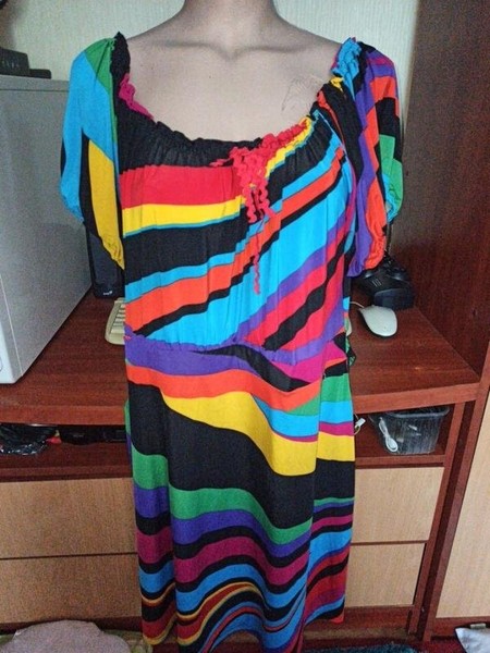 Women Get it on Dress Yellow Polyester 52 / 5XL /