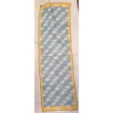 Vintage VERA Neumann Scarf Verasheer Vinal  Silk White birds over blue