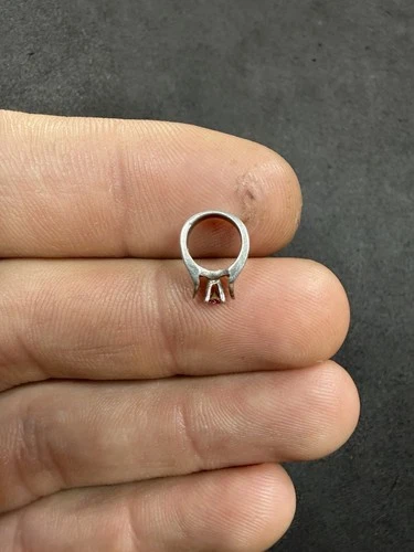 .7g Vintage Sterling Silver 925 CZ Mini Ring Pendant Jewelry lot U