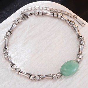 Authentic Bamboo Bead Bracelet For Women Non-Tarnish Gold Plated Jewelry