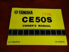 1985 Yamaha CE50S, Owner's Manual, 1UV-28199-10, LIT-11626-05-43
