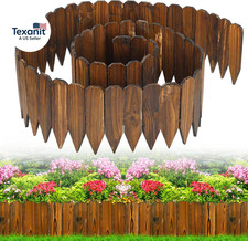 Rustic Pine Wood Garden Fence - 13.1Ft L 12In H Easy to Install Sturdy Wooden La