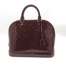 Louis Vuitton Alma MM Vernis Cherry Red Handbag