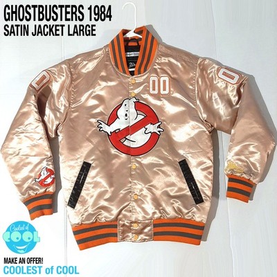 Ghostbusters 1984 Satin bomber Jacket men Large Headgear Classics VTG streetwear