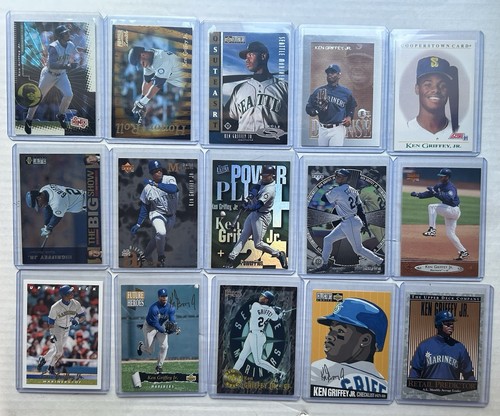 Ken Griffey Jr. Lot of 15 Baseball Cards Inserts/ Parallel Mariners