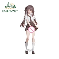 EARLFAMILY HuTao Anime Car Sticker Storage Flask Artistic Racing Trunk SUV Decal