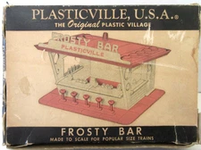 VINTAGE PLASTICVILE O SCALE USA BUILDING KIT FROSTY BAR FB-1  YELLOW