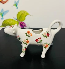 Rare Pioneer Woman Posey Fall Flower Cow Creamer "Retired" ‘read’