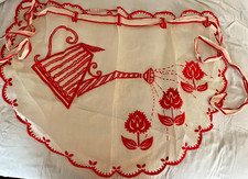 Vintage 1950's Half Apron Sheer Hostess Chiffon Hardly Used