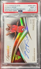 2024-25 Immaculate Collection Derrick Rose Signature Moves /49 PSA 9 / 10 Auto