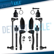 Front Sway Bars Tie Rod Ends w/ Boots Lower Ball Joints for 2012 - 2017 Kia Rio