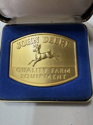 1985 John Deere Quality Farm Equipment Limited Edition Belt Buckle with Case