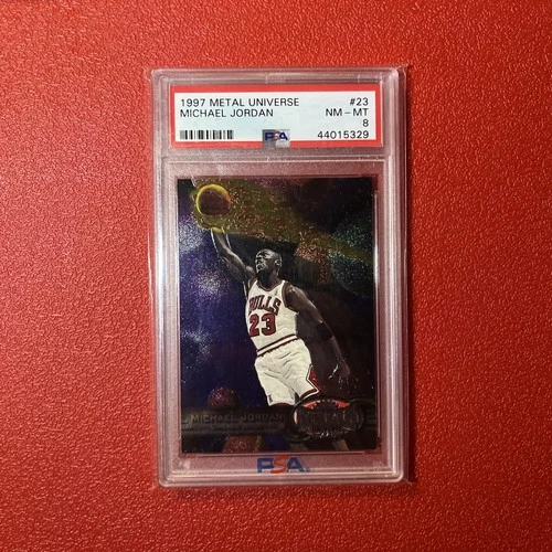 1997 metal universe michael jordan psa 8