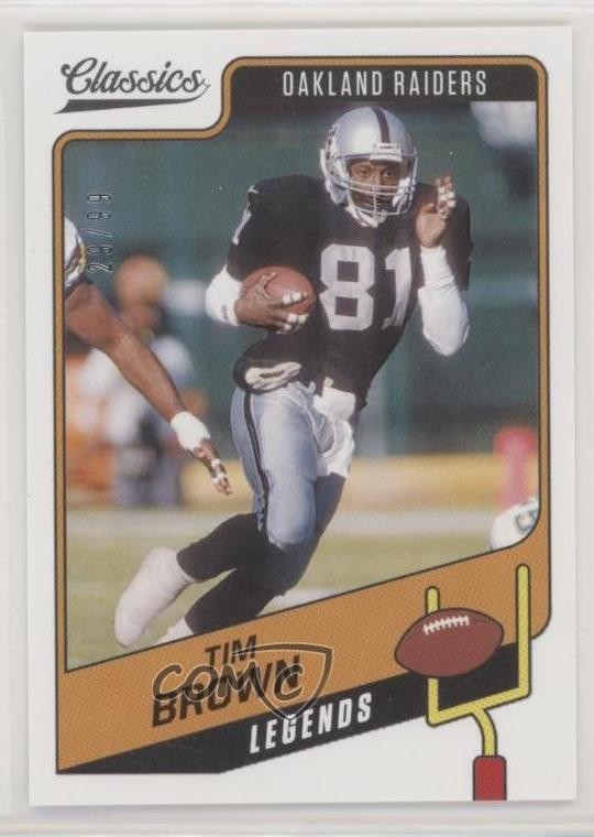 2021 Panini Classics Legends Red Back 29/99 Tim Brown #110 HOF n1u