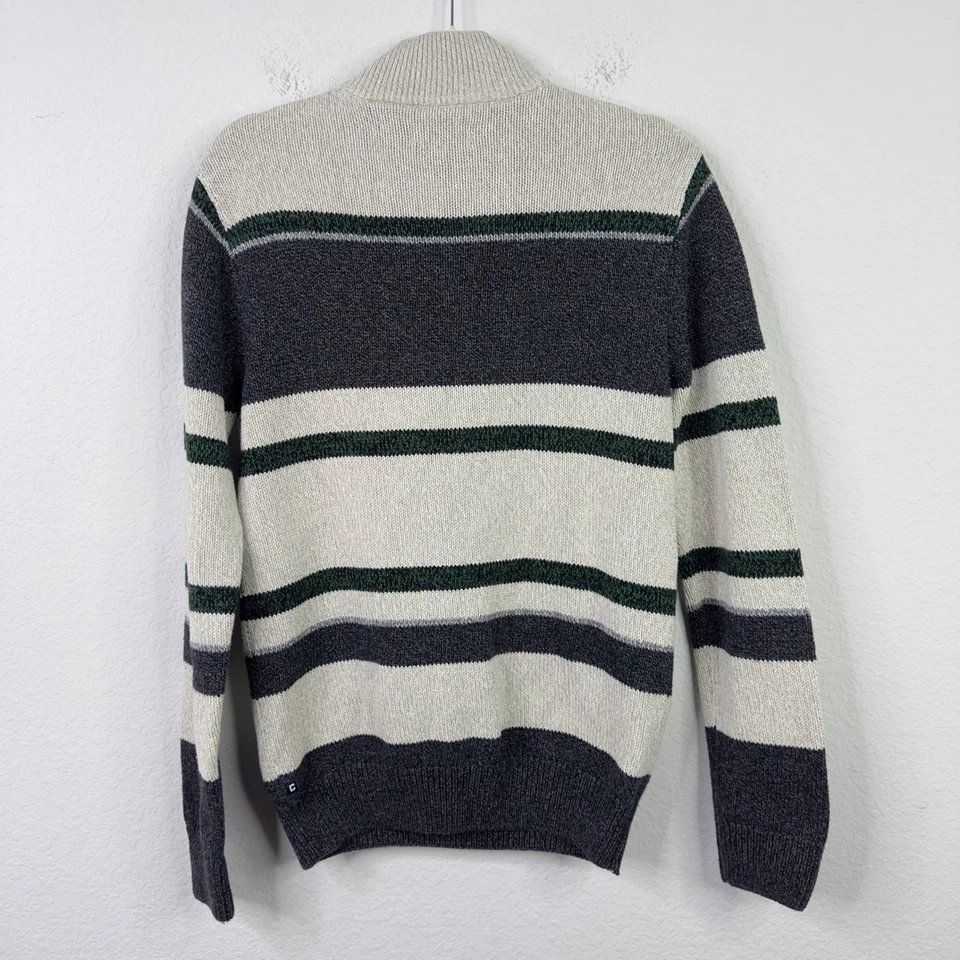 Chaps Sweater Mens S Gray Colorblock Minimalist Preppy Grandpa Quiet Luxury - Image 2 of 4