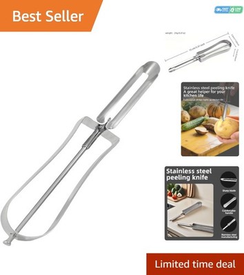 Professional Stainless Steel Peeler - Ergonomic Swivel Blade Design for Easy ...