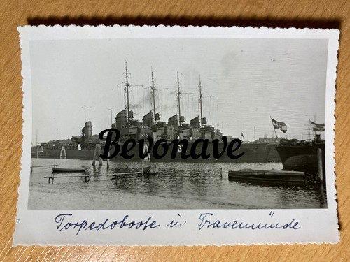 Foto Torpedoboote in Travemünde 1935 original
