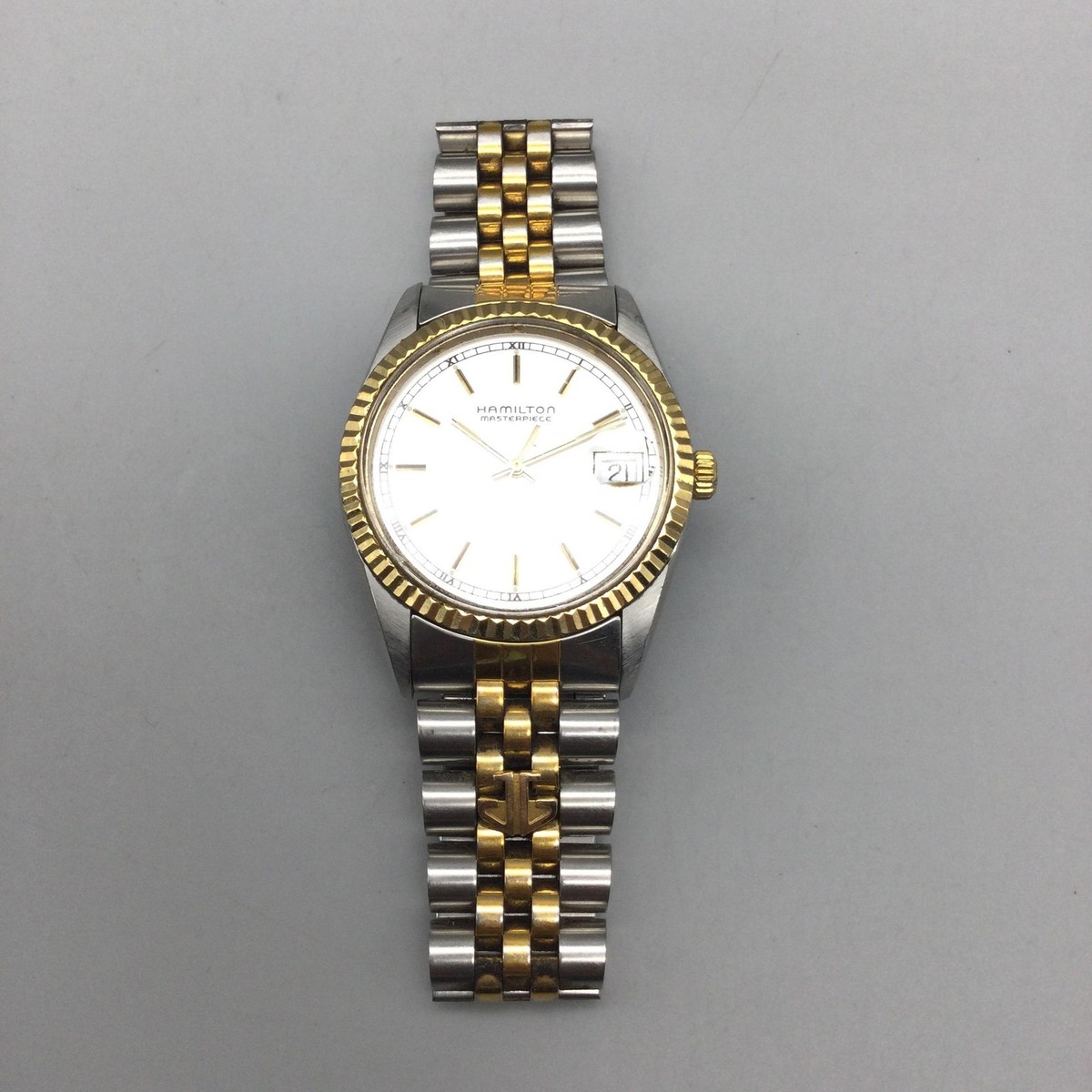 Vintage Hamilton Masterpiece Mens Watch 34mm 8480A Two Tone New