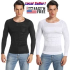 Men Hide Gynecomastia Boobs Compression Body Shaper Abdomen Slim Undershirts Top