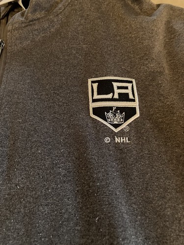 LOS ANGELES KINGS Hockey 1/4 Zip Pullover NHL Gray XL Sweatshirt FREE SHIPPING - Picture 3 of 4