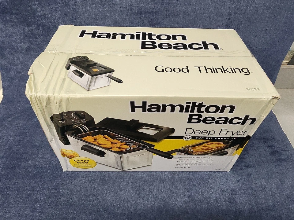 Hamilton Beach Freidora 12 Tazas Capacidad Aceite Temporizador Digital Inoxidable NUEVO u-6B Foto 2 de 3