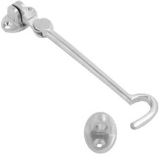 Image of Cabin Hook Silent Pattern 200mm (8 Inch) Satin Chrome, Pack of 1