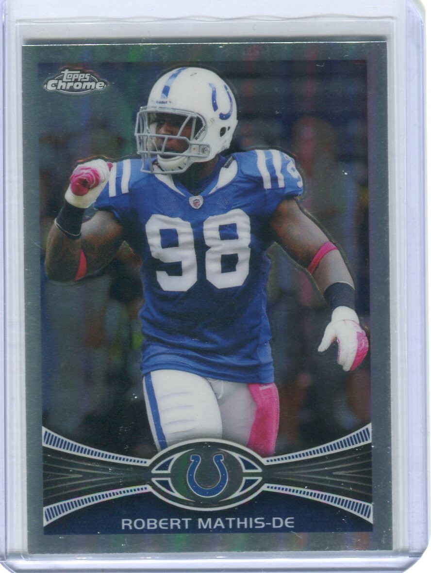 2012 Topps Chrome Refractor #5 Robert Mathis Indianapolis Colts Football Card