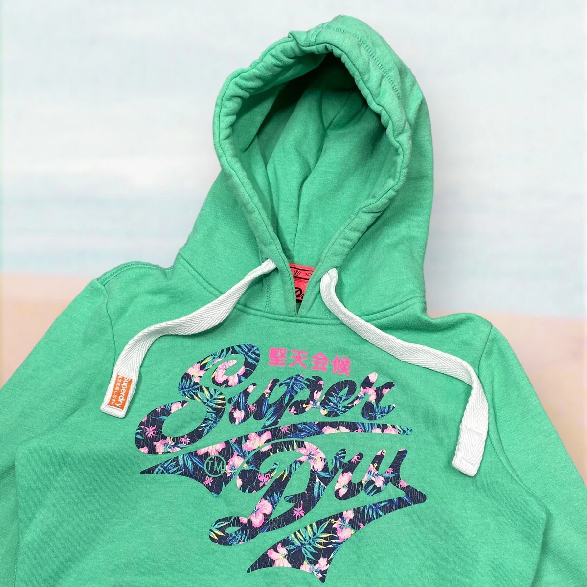 Superdry mint deals green hoodie