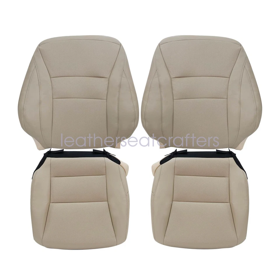 2013-2017 Fits Honda ACCORD Driver & Passenger Top & Bottom seat cover Light-Tan - Imagem 2 de 4