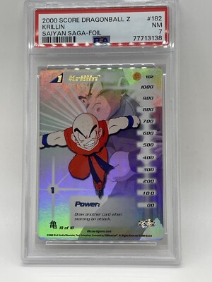 Krillin 2000 Score Saiyan Saga Hi-Tech Foil #182 PSA 7 NM Dragon