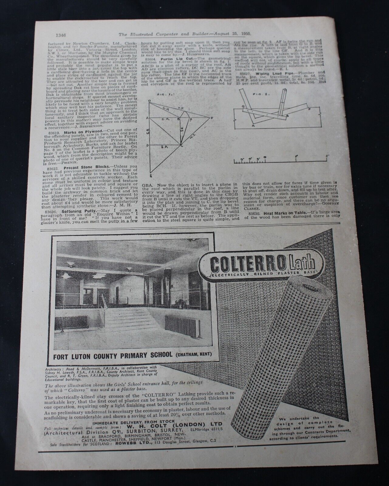 1950 Print advert 'SISALKRAFT FOR (ROOFING) SARKING' 12 x 8.5