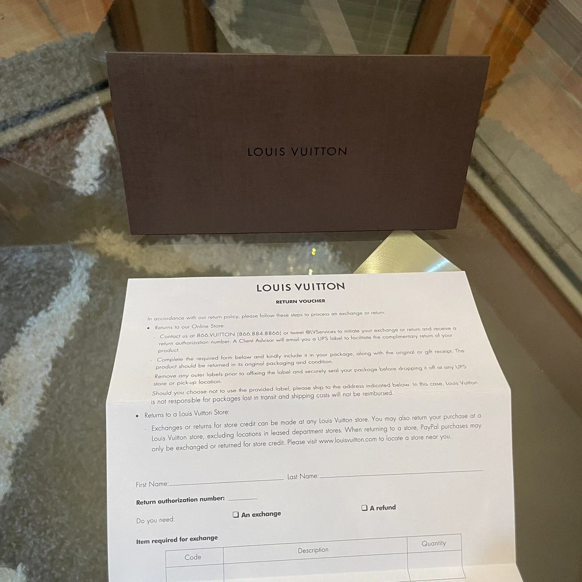 Louis Vuitton Brown Envelope Sleeve & Paper Slip