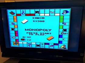 Monopoly (NES, 1991) Original Game cartridge, poster, manual & sleeve. Tested