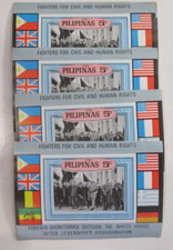 (4) Philippines (1968 JFK, Robert Kenned, In Memoriam Imperf Souvenir Sheets MNH