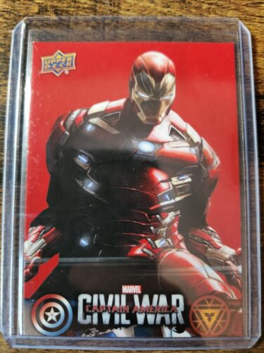 2016 Upper Deck Marvel Captain America Civil War Iron Man Retail Rosso #CW33 - Foto 1 di 2